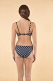 Estiva Tokalı  Puantiyeli Straplez Bikini Takımı - Lacivert