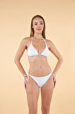 Estiva Kroşetalı Üçgen Bikini Takımı - Beyaz