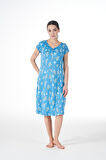 Kadın Yazlık Desenli Kısa Kollu Lycra Viskon Günlük Elbise