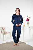 Kadın Kışlık Kadife Pijama Takımı