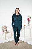 Kadın Kışlık Kadife Pijama Takımı