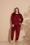 Kadın Kışlık Kadife Battal Pijama Takımı