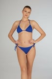 Estiva Kadın Mavi Kroşetalı Üçgen Bikini Takımı