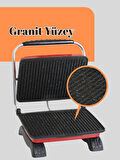 Tost Makinası Granit Yüzey ile Sağlıklı Pişirim | 1800 W Yapışmaz Granit Tost Makinesi