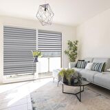 Stor Zebra Perde Beyaz Siyah Minimal Çizgi Desen Jakar Piliseli 1.Kalite Dekoratif Kornişe Kolay Montaj