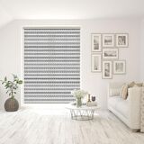 Stor Zebra Perde Siyah Beyaz Geçişli Minimal Jakar Desen Piliseli 1.Kalite Dekoratif Kornişe Kolay Montaj
