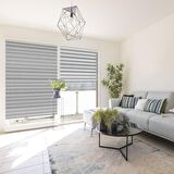 Stor Zebra Perde Siyah Beyaz Geçişli Minimal Jakar Desen Piliseli 1.Kalite Dekoratif Kornişe Kolay Montaj