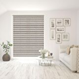 Stor Zebra Perde Vizon Kahve Geçişli Minimal Jakar Desen Piliseli 1.Kalite Dekoratif Kornişe Kolay Montaj