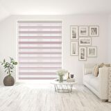 Stor Zebra Perde Pembe Lila Degrade Geçişli Jakar Desen Piliseli 1.Kalite Dekoratif Kornişe Kolay Montaj