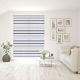 Stor Zebra Perde Mavi Krem Degrade Minimal Jakar Desen Piliseli 1.Kalite Dekoratif Kornişe Kolay Montaj