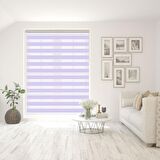 Stor Zebra Perde Modern Lila Geniş Jakar Desenli Piliseli 1.Kalite Dekoratif Kornişe Kolay Montaj
