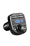 Araç Fm Transmitter 5.0 Bluetooth Araç Kiti Usb Mp3 Sd Kart Flash Için Uygun Çakmaklık Girişli