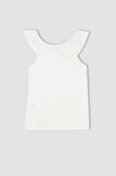 Kız Çocuk Regular Fit Volanlı Pamuklu Atlet X0695A622HSWT34
