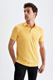 Slim Fit Polo Yaka Kisa Kollu Pamuklu Tisört