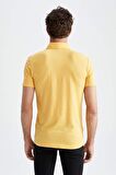 Slim Fit Polo Yaka Kisa Kollu Pamuklu Tisört