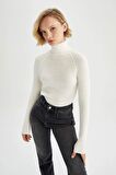 Slim Fit Balikçi Yaka Kazak X7912AZ22WNER91