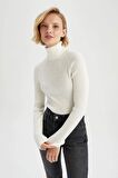 Slim Fit Balikçi Yaka Kazak X7912AZ22WNER91