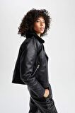 DeFacto Regular Fit Suni Deri Mont W6066AZ22AUBK27