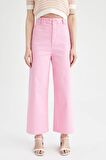 Crop Fit Yüksek Bel Kısa Geniş Paça Gabardin Pantolon X5999AZ22SPPN449
