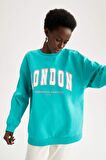 Oversize Fit Bisiklet Yaka Sweatshirt X1822AZ22SMGN444