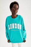 Oversize Fit Bisiklet Yaka Sweatshirt X1822AZ22SMGN444