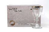 WestGlass W440113G Diamon Gold Kaplama Ayaklı Kahve Yanı Bardağı