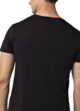 Merrell Siyah Erkek O Yaka Normal Kalıp Baskılı T-Shirt M4TAMPM_TAMP M