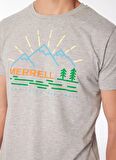 Merrell Gri Erkek O Yaka Baskılı T-Shirt M4TOBIM_TOBI M
