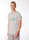Merrell Gri Erkek O Yaka Baskılı T-Shirt M4TOBIM_TOBI M