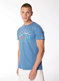 Merrell Mavi Erkek O Yaka Baskılı T-Shirt M4TOBIM_TOBI M