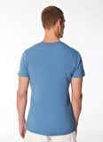 Merrell Mavi Erkek O Yaka Baskılı T-Shirt M4TOBIM_TOBI M