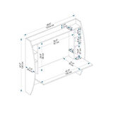 Arnetti Çalışma Masası Duvara Monte Masa Buğlem Bilgisayar Masası Beyaz