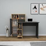 Arnetti Buğra Dolaplı Çalışma Masası Antrasit & Safirmeşe