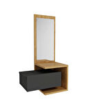 Arnetti Stella Aynalı Dresuar Duvara Monte Çekmeceli Antrasit , Safirmeşe 