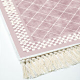 Alanur Trend Kaymaz Dod Tabanlı Saçaklı Dijital Halı