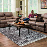 Alanur Star Kaymaz Pamuk Tabanlı Saçaklı Dijital Halı