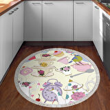 Alanur Trend Keçe Tabanlı Mutfak Halı Mu188