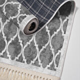 Alanur Star Kaymaz Pamuk Tabanlı Saçaklı Dijital Halı