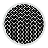 Alanur Star Pamuk Tabanlı Saçaklı Dijital Halı Yuvarlak