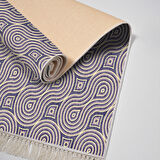 Alanur Yıldız Kaymaz Deri Tabanlı Saçaklı Dijital Halı