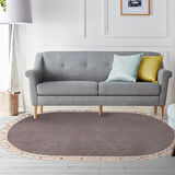 Rex Puffy Pelüş Hali Oval Halı