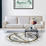 Alanur Star Pamuk Tabanlı Saçaklı Dijital Halı Oval