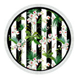 Alanur Trend Keçe Tabanlı Saçaklı Yuvarlak Mutfak Halı Mu692