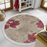 Eko Trend Djt Banyo Paspası Yıkanabilir Kaymaz Taban 660M Yuvarlak Suluboya