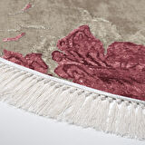 Eko Trend Djt Banyo Paspası Yıkanabilir Kaymaz Taban 660M Yuvarlak Suluboya