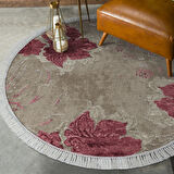 Eko Trend Djt Banyo Paspası Yıkanabilir Kaymaz Taban 660M Yuvarlak Suluboya