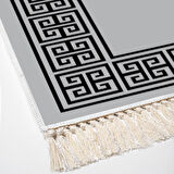 Alanur Yıldız Kaymaz Deri Tabanlı Saçaklı Dijital Halı