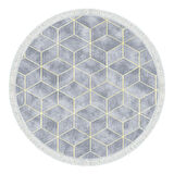 Alanur Star Pamuk Tabanlı Saçaklı Dijital Halı Oval