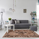 Alanur Trend Kaymaz Dod Tabanlı Saçaklı Dijital Halı