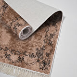 Alanur Trend Kaymaz Dod Tabanlı Saçaklı Dijital Halı